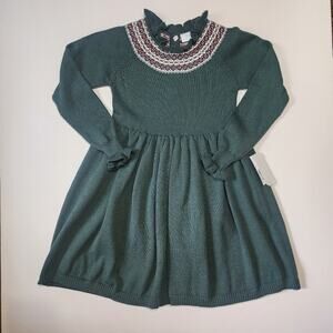 Edgehill Collection Green Sweater Long Sleeve Winter Dress Girl's Size 6 NWT
